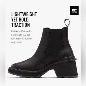Brand new $190 Sorel Women Hi-Line Waterproof Chelsea Boots, Black, 7